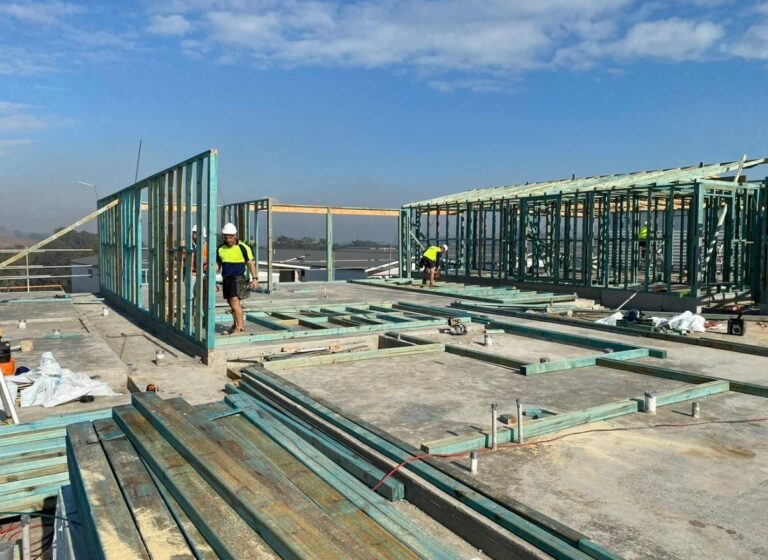 Vetra Group crew framing a new multi-level home in Sydney